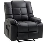 HOMCOM - Fauteuil de relaxation massant - Simili cuir - 94x99x99cm - Noir