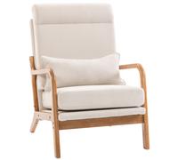 HOMCOM Fauteuil de salon 64 x 86 x 93 cm Crème