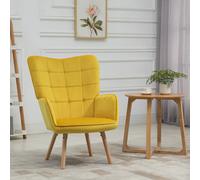 HOMCOM Fauteuil de Salon, Fauteuil Individuel avec Dossier, Polyester Velouté, Mousse, Hêtre, 71 x 76 x 101 cm, Gris