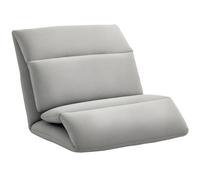 HOMCOM Fauteuil de Sol canapé Paresseux Fauteuil Convertible en lit Dossier inclinable sur 5 Positions Tissu Imitation Lin - 72 x 71 x 60 cm - Gris