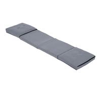 HOMCOM Fauteuil de sol pliable en velours côtelé, matelas de sol avec dossier réglable en 5 positions, 59 x 230 x 15 cm, gris