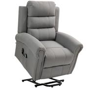 HOMCOM Fauteuil de télévision avec fonction releveur Fauteuil de relaxation électrique avec fonction couchage, fonction chauffage, fauteuil de massage avec ressort de poche, poche latérale et