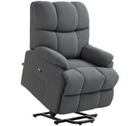 HOMCOM Fauteuil électrique de levage inclinable 150° Gris foncé