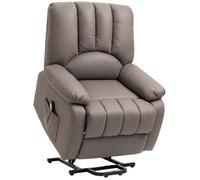 Fauteuil de relaxation électrique - fauteuil releveur inclinable - repose-pied ajustable - microfibre polyester gris Gris