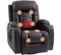 HOMCOM Fauteuil Inclinable de Massage et Chauffage 82x99x103cm Marron