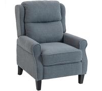 HOMCOM Fauteuil Inclinable en Polaire Teddy Repose-Pieds Extensible Gris | Fauteuil de Relaxation, Assise Rembourrée, Ressorts Ensachés, pour Salon, Bureau, Home Cinéma