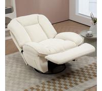 HOMCOM Fauteuil inclinable, réglable, 104x100x102cm/164x76cm, Creme