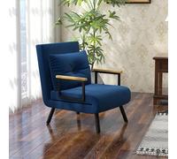 HOMCOM Fauteuil-lit 3 en 1 avec Dossier Inclinable et Coussin, en Tissu Effet Velours, 63x73x81 cm, Bleu