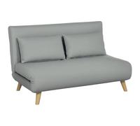 HOMCOM Fauteuil-lit, lit Pliant avec Fonction lit, Coussin Lombaire, Pliable Fauteuil Relax avec Aspect Velours, Dossier réglable, Peut Supporter jusqu'à 250 kg, pour Le Salon Gris