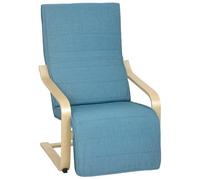 HOMCOM Fauteuil Lounge avec Repose-Pieds Réglable 66.5x94x100 cm Bleu