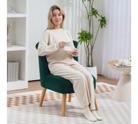 HOMCOM Fauteuil pour Salon en Velours avec Siège Rembourré et Capitonné, 60x66x79 cm, Vert