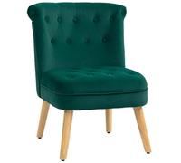HOMCOM Fauteuil pour Salon et Salle à Manger, rembourré, Vert