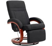 HOMCOM Fauteuil Relax avec Dossier Haut, Noir