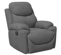 HOMCOM Fauteuil Relax Canapé Individuel Chaise Longue inclinable à 150° Fauteuil TV inclinable avec Fonction Sommeil pour Salon Lin Gris 93 x 88 x 102 cm