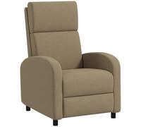 HOMCOM Fauteuil de relaxation inclinable dossier réglable 160° repose-pieds intégré beige