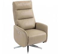 HOMCOM Fauteuil relax électrique 160° avec ottoman, marron