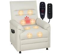 HOMCOM Fauteuil relax électrique 99x82x106cm Crème