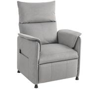 HOMCOM Fauteuil relax électrique avec fonction mémoire, repose-pieds rétractable, télécommande, gris