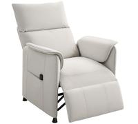 HOMCOM Fauteuil Relax électrique Fauteuil TV avec Fonction mémoire, bruits Moins forts, Fonction Couchage Fauteuil inclinable avec Velours pour Animaux domestiques, télécommande Crème