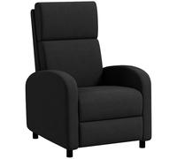 HOMCOM Fauteuil Relax Fauteuil de Relaxation inclinable Salon avec Dossier réglable jusqu'à 160° manuellement, Repose-Pieds intégré pour Salon Chambre Bureau Home cinéma, Charge 120 kg, Noir