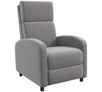 HOMCOM Fauteuil Relax Fauteuil de Relaxation inclinable Salon avec Dossier réglable jusqu'à 160° manuellement, Repose-Pieds intégré pour Salon Chambre Bureau Home cinéma, Charge 120 kg, Gris