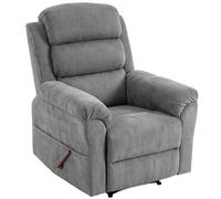 HOMCOM Fauteuil relax massant avec chaleur, appui-tête réglable et fonction Wall-Hugger, gris