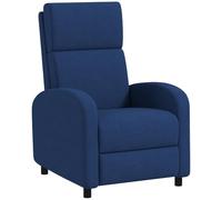 HOMCOM Fauteuil Relax Réglable 160° Manuellement Repose-Pieds Intégré Bleu | Fauteuil de Relaxation Inclinable, Salon avec Dossier, pour Salon Chambre Bureau Home Cinéma, Charge 120 kg