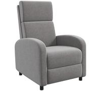 HOMCOM Fauteuil Relax Réglable 160° Manuellement Repose-Pieds Intégré Gris | Fauteuil de Relaxation Inclinable, Salon avec Dossier, pour Salon Chambre Bureau Home Cinéma, Charge 120 kg