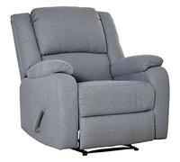 HOMCOM Fauteuil Relax TV avec Fonction inclinable Repose-Pieds Gris Clair
