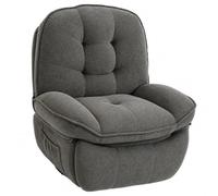 HOMCOM Fauteuil Relax TV inclinable, Charge max 150kg Gris Clair