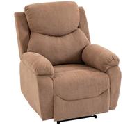 HOMCOM Fauteuil Relaxant Inclinable à Dossier Réglable Marron Foncé