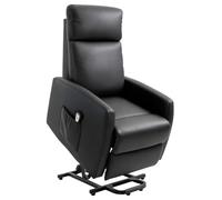 HomCom – Fauteuil releveur électrique inclinable, repose-pied ajustable, télécommande, noir