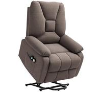 HOMCOM Fauteuil Releveur Électrique Massage Chauffage Marron