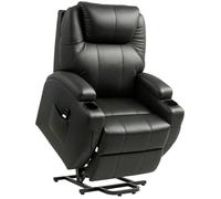 HOMCOM - Fauteuil releveur - Revêtement synthétique PU - 84x92x109cm - Noir