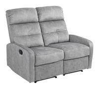 HOMCOM Fauteuil TV Fauteuil Relax avec Fonction Chaise Longue, canapé 2 Places Fauteuil TV avec Ressorts ensachés, Fauteuil cinéma 2 Places avec Repose-Pieds pour Salon, Chambre à Coucher, Gris