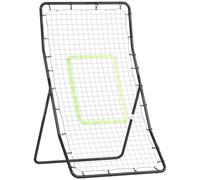 HomCom Filet de rebond de football 90 x 80 x 140 cm avec cible et sardines fournies Noir/Vert