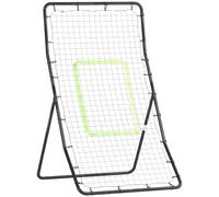 HomCom Filet de rebond de football 90 x 80 x 140 cm avec cible et sardines fournies Noir/Vert