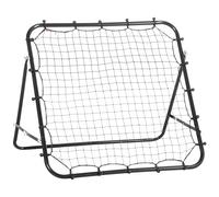HOMCOM Filet de Rebond en métal avec Angle réglable et 20 Cordes élastiques Filet pour l'entraînement de Football, Tennis, Handball 96 x 80 x 96 cm Noir