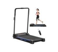 HOMCOM Folding Motorised Home Treadmill Walking Machine with LCD Monitor, Blue