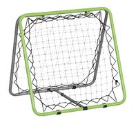HOMCOM Football Rebounder Kickback Goal Filet de Rebond pour Baseball Basketball Rebond bilatéral Réglable en 5 étapes Métal Vert+Noir 75 x 75 x 64 cm