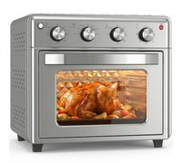 HOMCOM Four de comptoir électrique multifonction 43x39x39 cm Argent