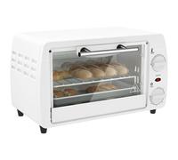 HOMCOM Four électrique de table 10 litres 750 W Petit four électrique avec température jusqu'à 230 ℃ Minuteur 60 minutes Plateau et grille 36,5 x 26 x 22 cm Blanc