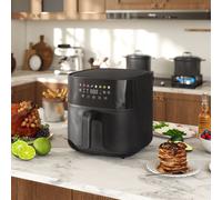 HOMCOM Friteuse à air 8 L air fryer 1700 W 8 programmes, écran tactile LED, température réglable et minuterie, noir