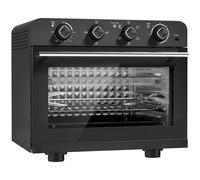HOMCOM Friteuse à Air Chaud 36L, Four à Air Chaud 1800 W avec Rôtissoire, Plaque de Cuisson, Panier de Friture et Grille, Noir
