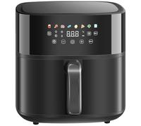 HOMCOM Friteuse à air friteuse sans huile 8 L air fryer 1700 W 8 programmes, circulation d'air chaud à 360°, écran tactile LED, température réglable, minuterie et protection contre la surchauffe, noir