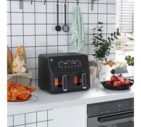 HOMCOM Friteuse à air sans huile air fryer double compartiment 8 L - 2500 W - 8 programmes, écran LED, température réglable, minuterie - noir Description:Si vous souhaitez déguster rapidement et saine