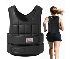 HOMCOM Gilet lesté réglable veste lestée 20 kg max entrainement musculation crossfit boxe sacs amovibles sangles ajustables avec velcro tissu oxford