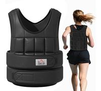 HomCom Gilet lesté réglable – 20 kg max – Poids amovibles – Entraînement et musculation – Oxford noir