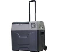HOMCOM Glacière-congélateur portable Glacière à compression Glacière électrique froid -20°C 50 L 12 V et 230 V prise alume-cigare + adaptateur inclus gris noir