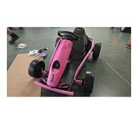 HOMCOM Go-kart électrique 24 V pour enfants Jusqu'à 13 km/h Gokart avec fonction drift, Drift-Kart à 2 moteurs pour 8-12 ans Rose